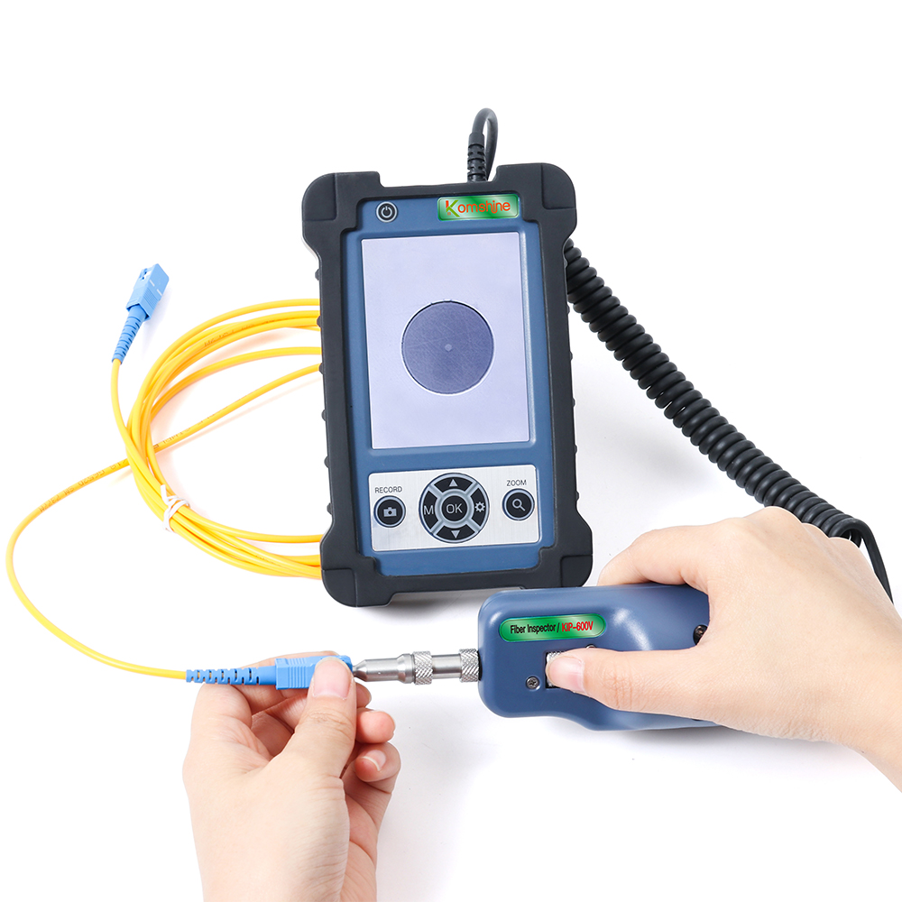 Portable Fiber Optic End Face Inspection Microscope for FTTH & Telecom Networks