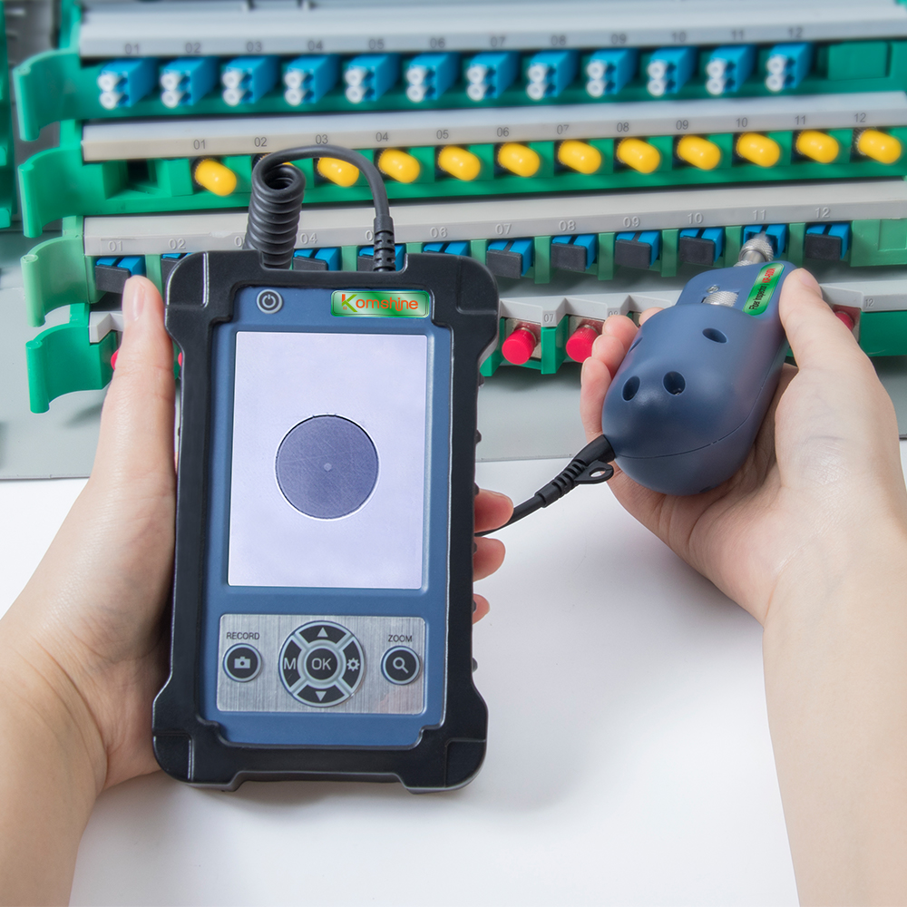 Portable Fiber Optic End Face Inspection Microscope for FTTH & Telecom Networks
