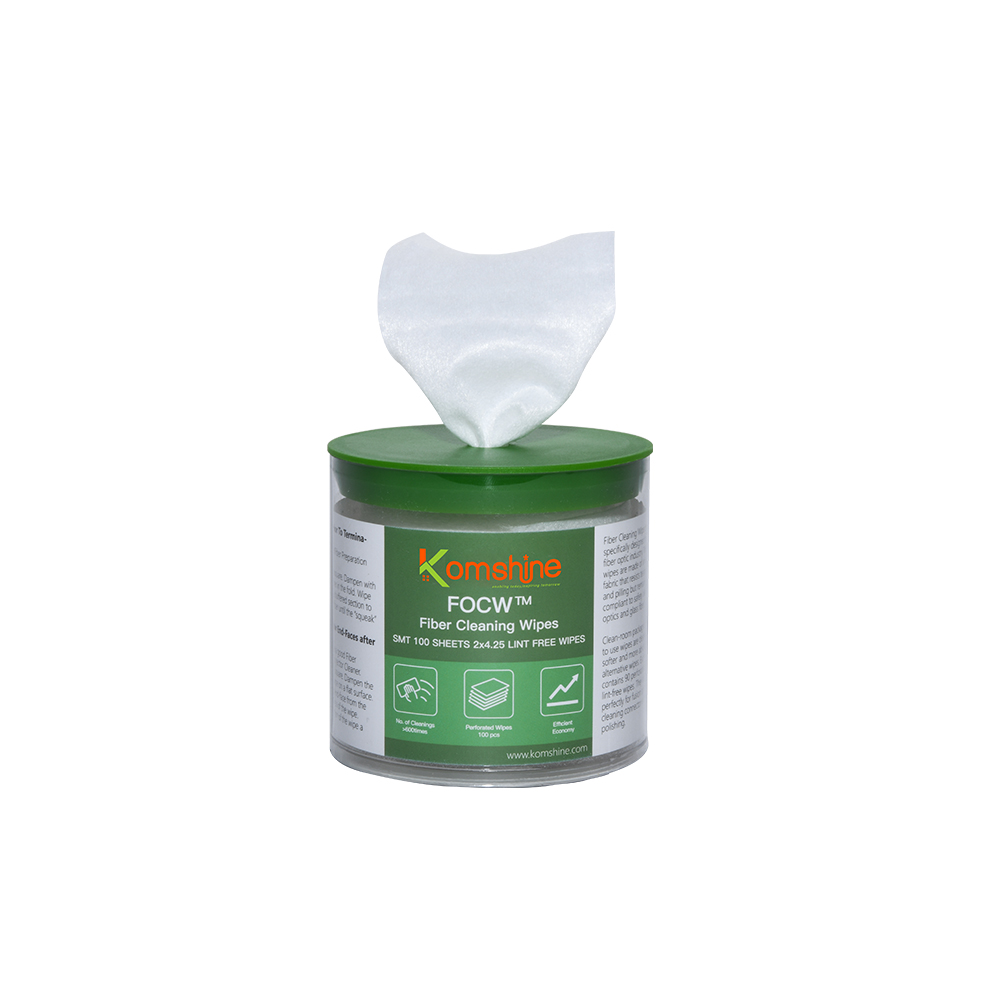 FOCW™ Lint-Free Fiber Cleaning Wipes for Fiber Optic Connector Cleaning