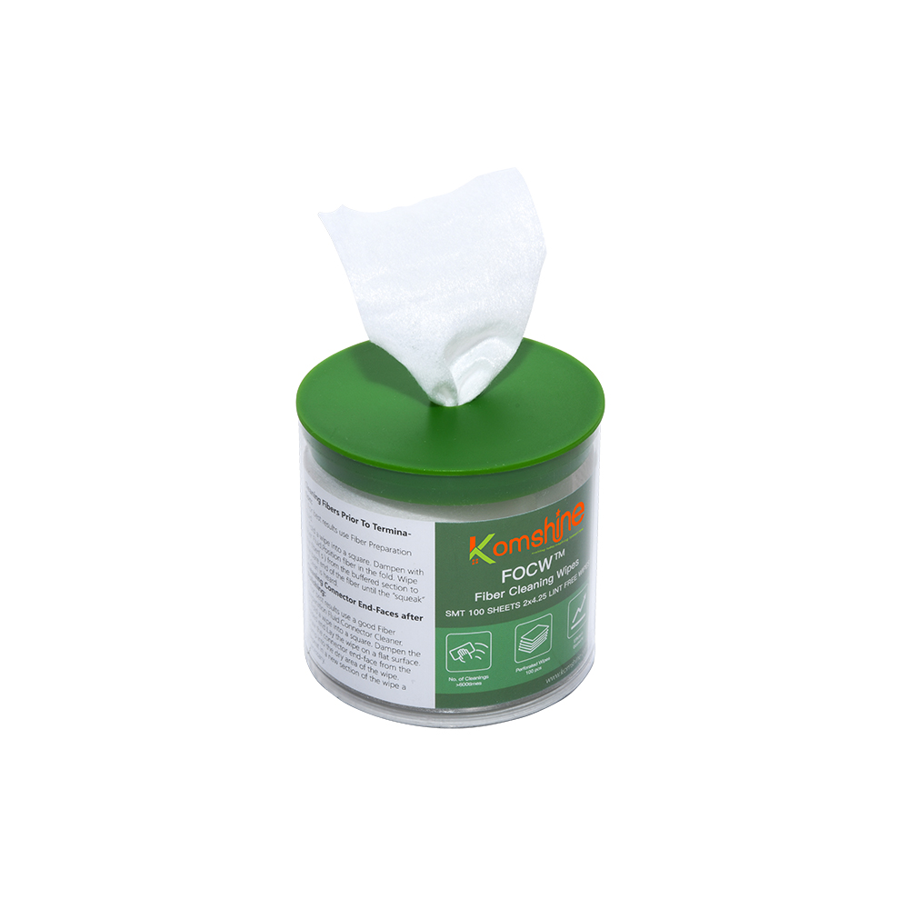 FOCW™ Lint-Free Fiber Cleaning Wipes for Fiber Optic Connector Cleaning
