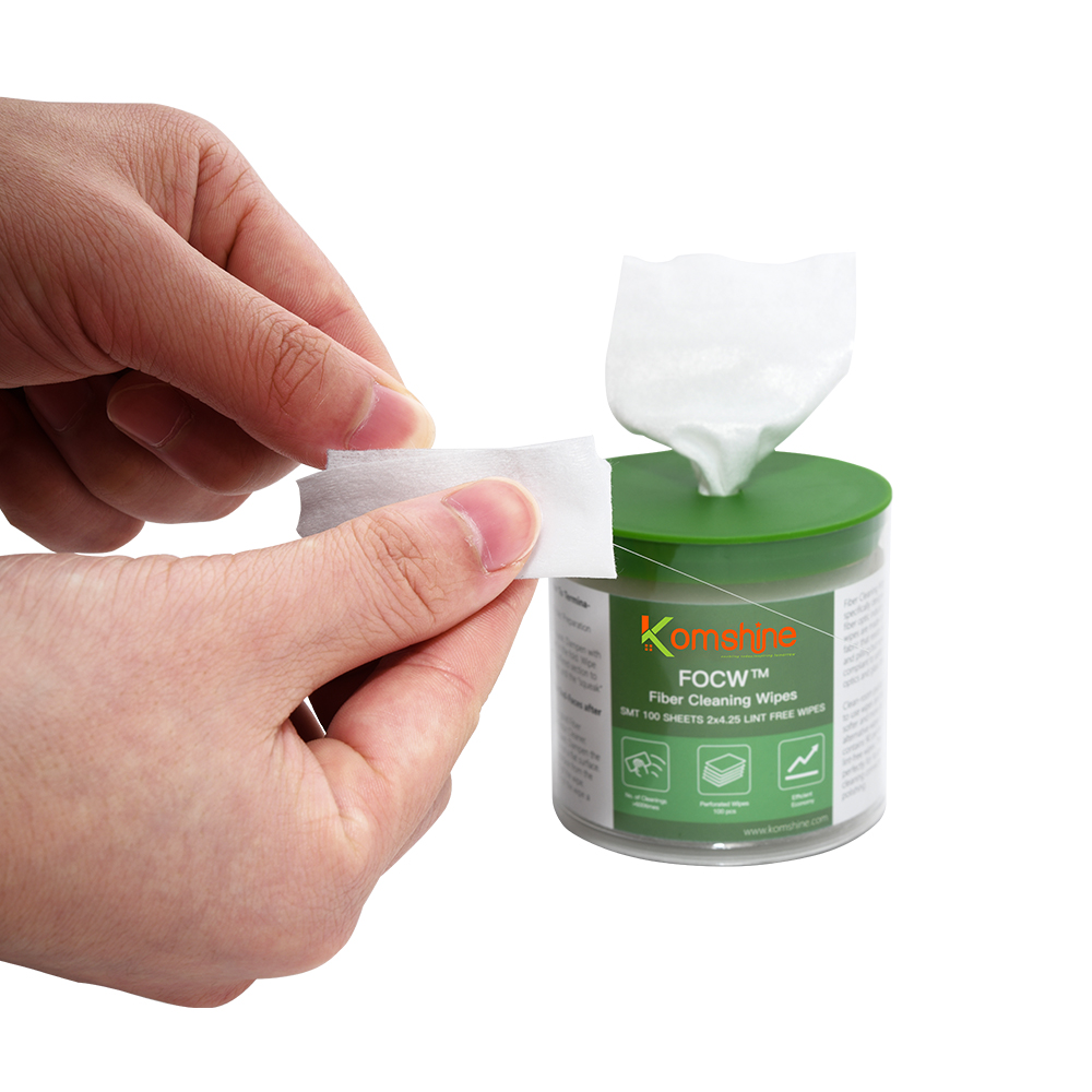 FOCW™ Lint-Free Fiber Cleaning Wipes for Fiber Optic Connector Cleaning