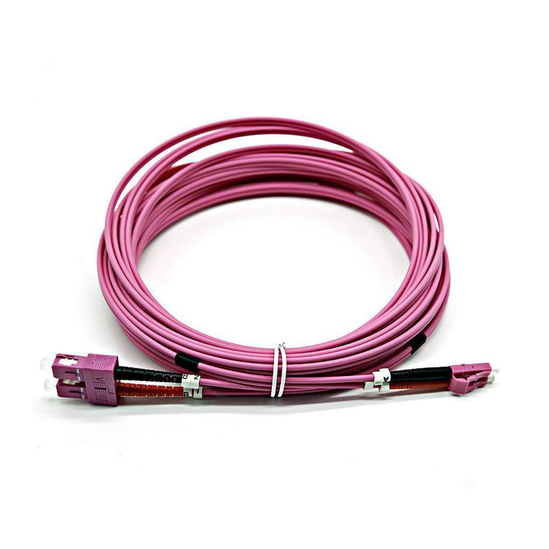 OM4 Multimode Duplex Fiber Optic Patch Cord, 50/125μm, 2.0mm LSZH