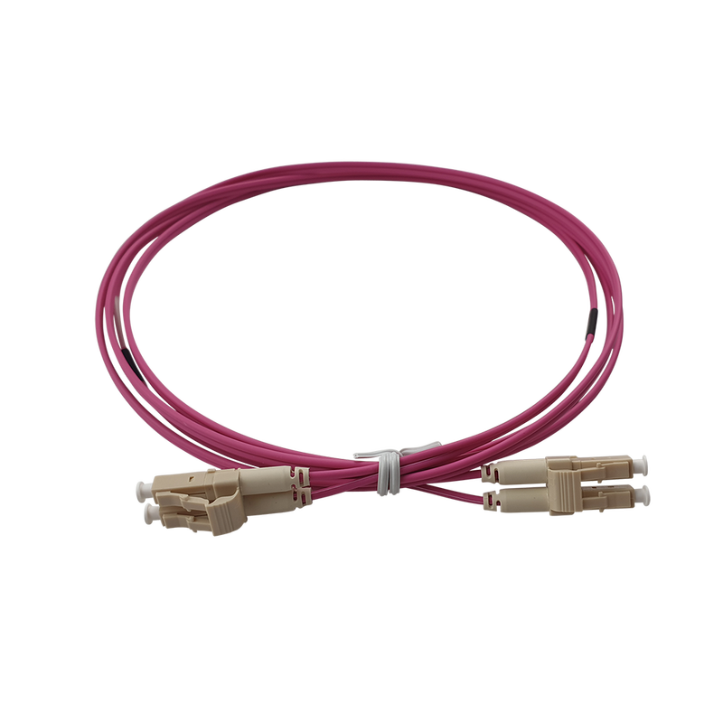 OM4 Multimode Duplex Fiber Optic Patch Cord, 50/125μm, 2.0mm LSZH
