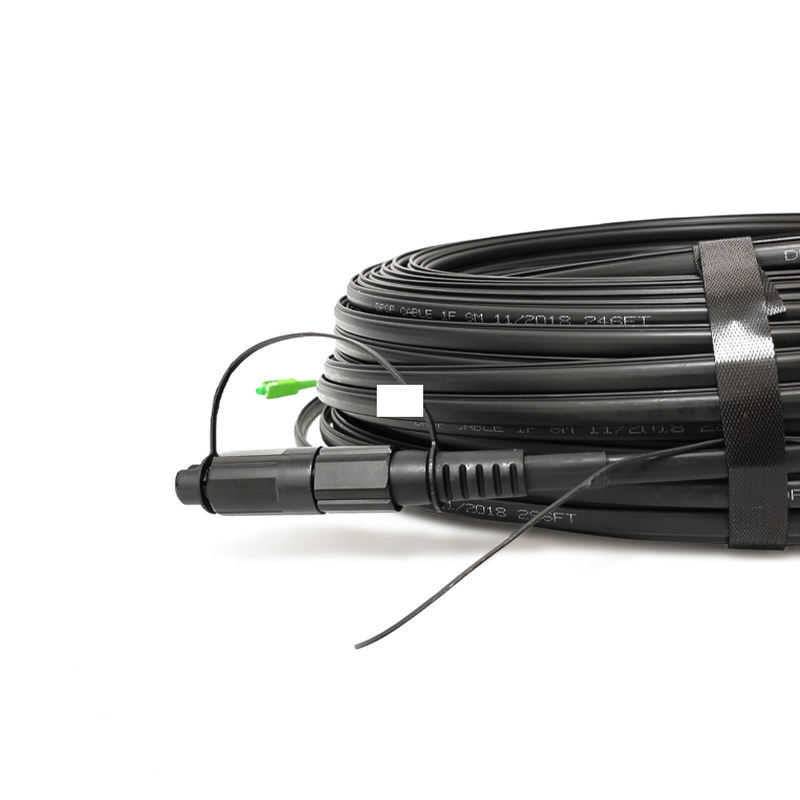 Outdoor Waterproof LSZH Drop Cable Fiber Patch Cord, Singlemode 1/2/4 Core